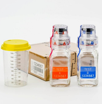 Image of a full set of Doping Control Equipment that is used after competition.